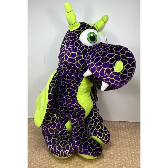 Classic Toy Company Purple and Green Stuffed Animal Plush Dragon - Picture 3 of 6